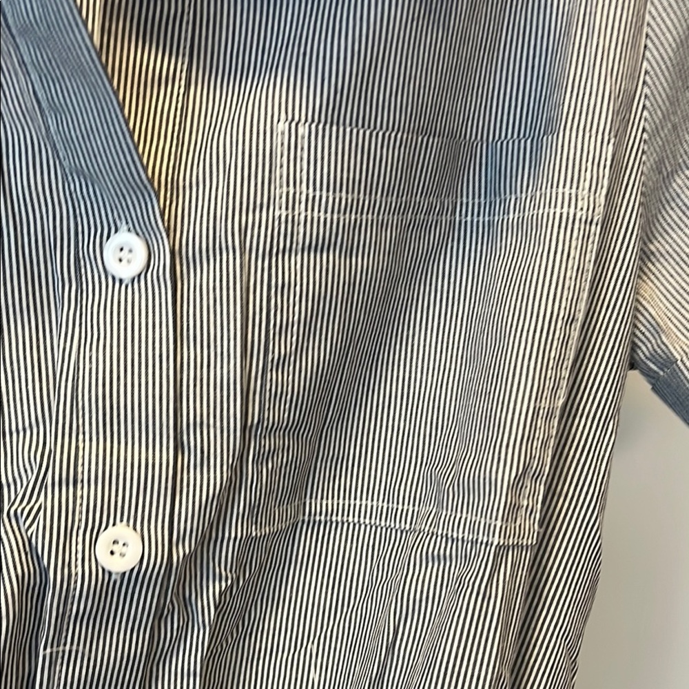 Gray Button-Up Romper - Picture 13 of 13
